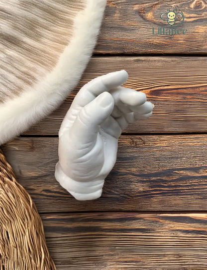 3D Hand- En Voetafdruk Set Zilver