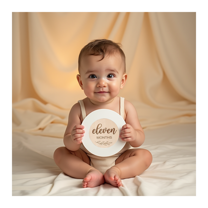 Houten Maandelijkse Mijlpaalkaarten