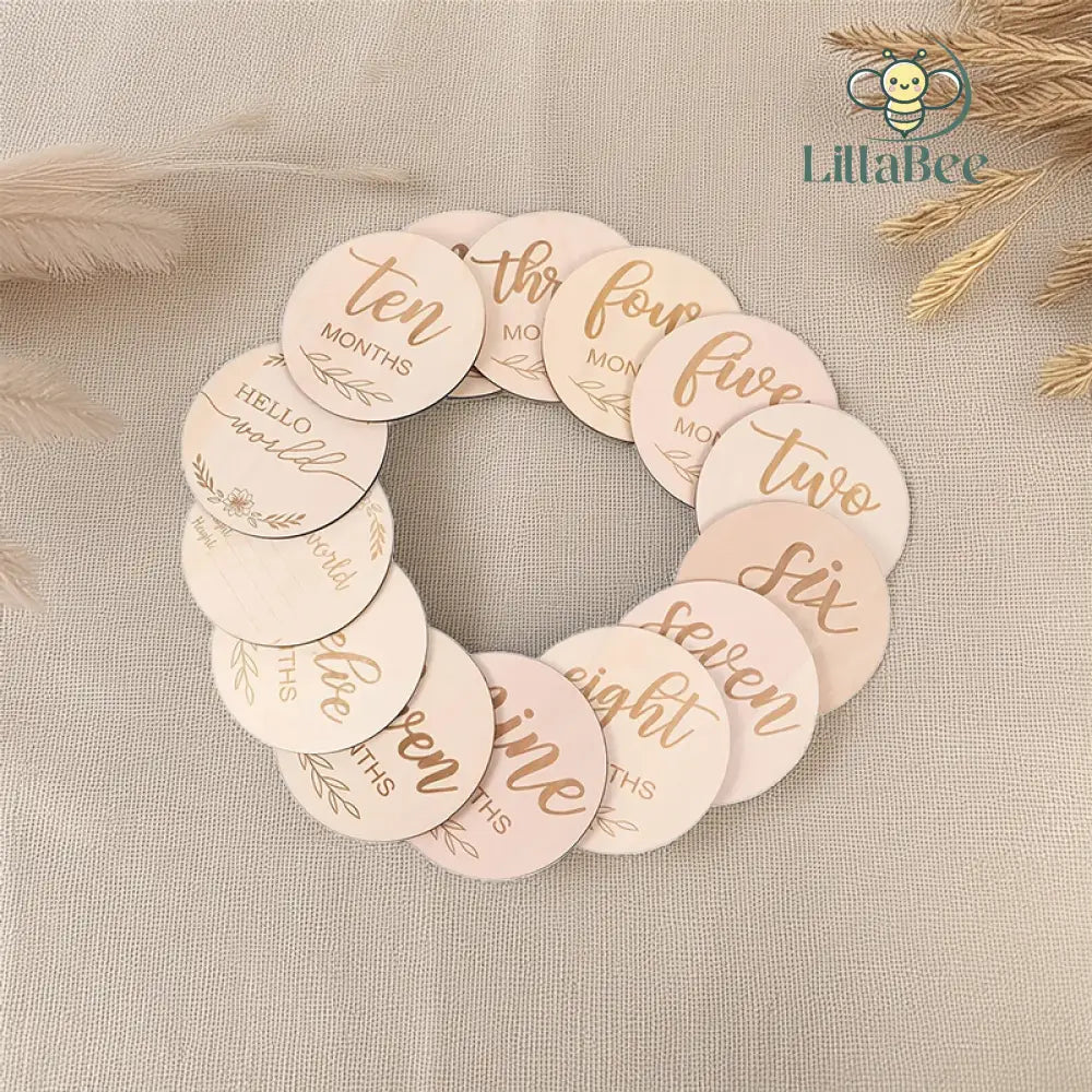 Houten Maandelijkse Mijlpaalkaarten