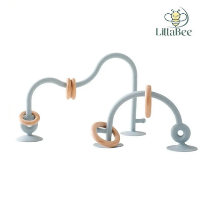 Siliconen Bijtring Montessori Blauw