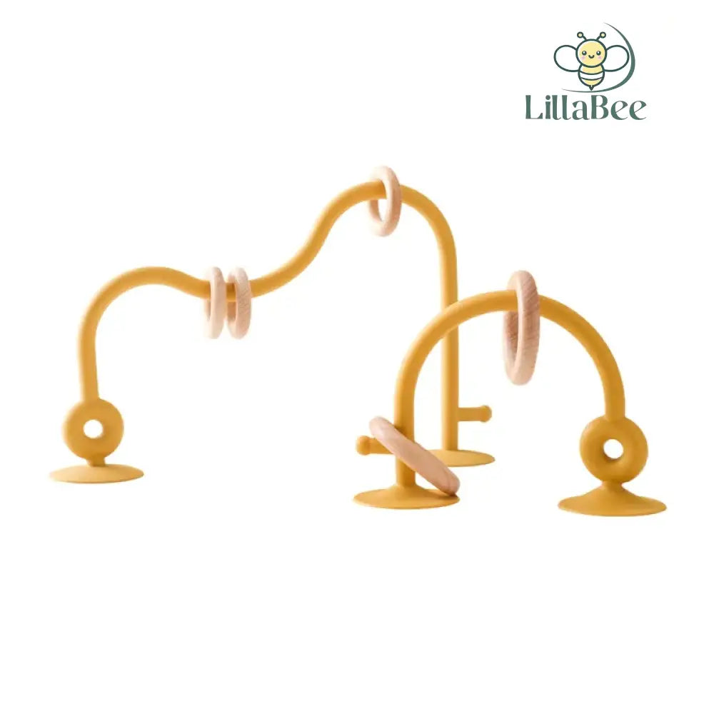 Siliconen Bijtring Montessori Geel